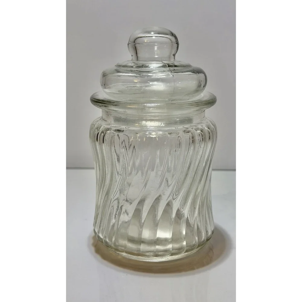 NEW Ribbed Tight Seal Jar w/ Bubble Gum Style Lid 5